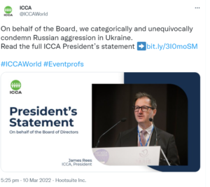 ICCA condemns Russia