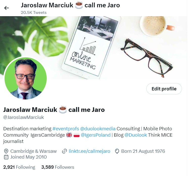 jaroslaw marciuk twitter meetings and events